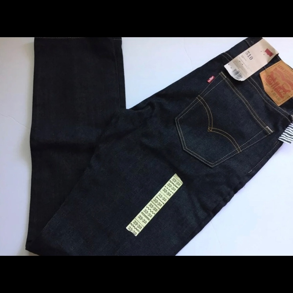Levis 510 Skinny Fit Mens Denim Jeans 33x32 NWT